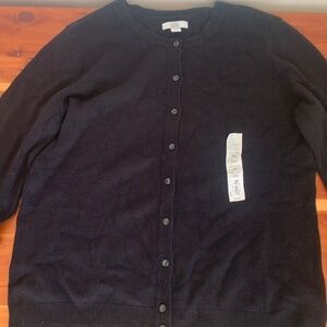 Black button cardigan